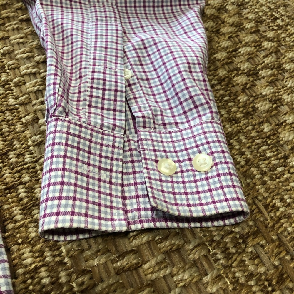 MICHAEL KORS Plaid Fuchsia‎ & Purple Shirt - Picture 9 of 11